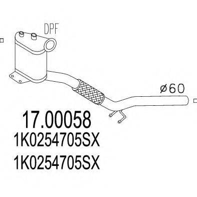 MTS 1700058 Саджовий/частковий фільтр, система вихлопу ОГ