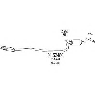 MTS 0152480 Середній глушник вихлопних газів