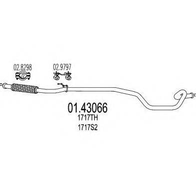 MTS 0143066 Труба вихлопного газу