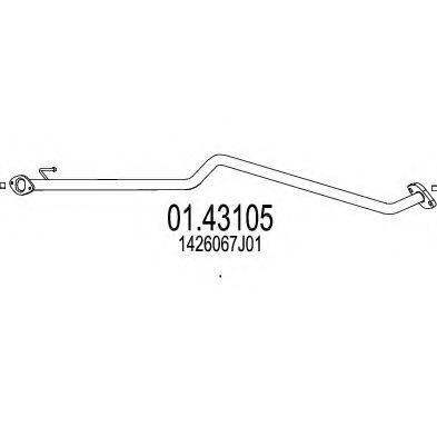 MTS 0143105 Труба вихлопного газу