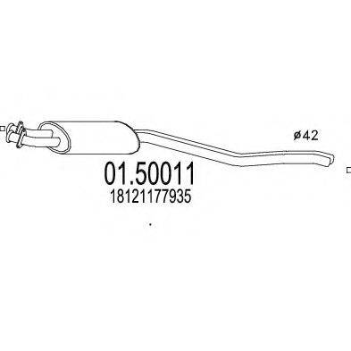 MTS 0150011 Середній глушник вихлопних газів