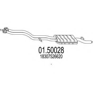MTS 0150028 Середній глушник вихлопних газів