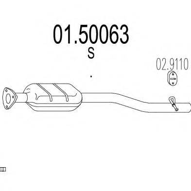 MTS 0150063 Середній глушник вихлопних газів