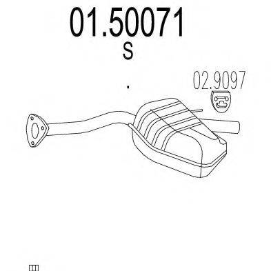 MTS 0150071 Середній глушник вихлопних газів