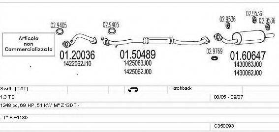 MTS C350093010775 Система випуску ОГ