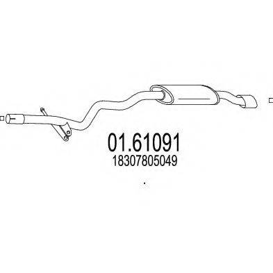 MTS 0161091 Глушник вихлопних газів кінцевий