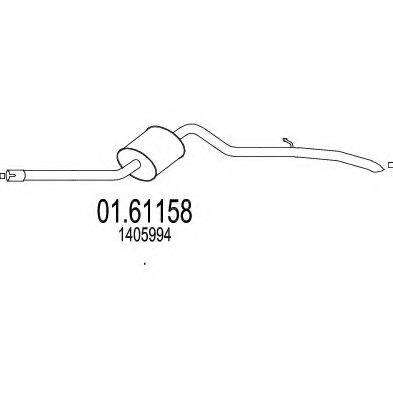 MTS 0161158 Глушник вихлопних газів кінцевий