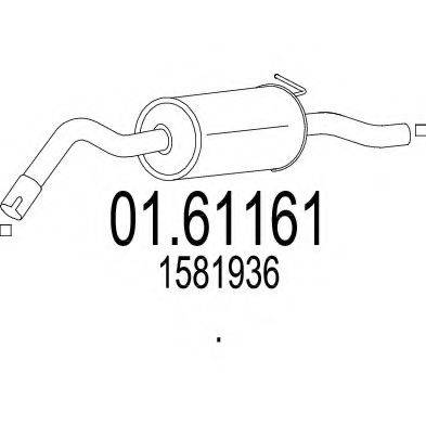MTS 0161161 Глушник вихлопних газів кінцевий