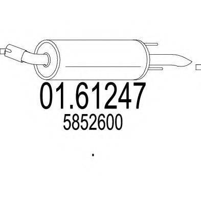 MTS 0161247 Глушник вихлопних газів кінцевий