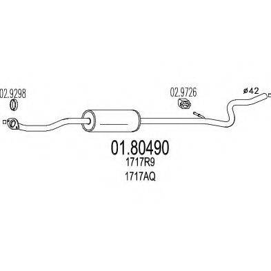 MTS 0180490 Середній глушник вихлопних газів