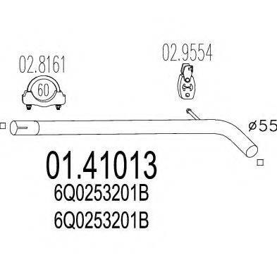 MTS 0141013 Труба вихлопного газу