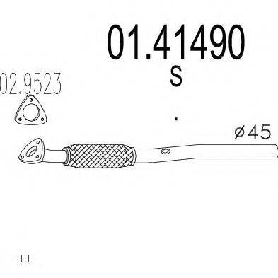 MTS 0141490 Труба вихлопного газу