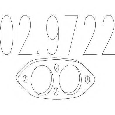 MTS 029722 Прокладка, труба вихлопного газу