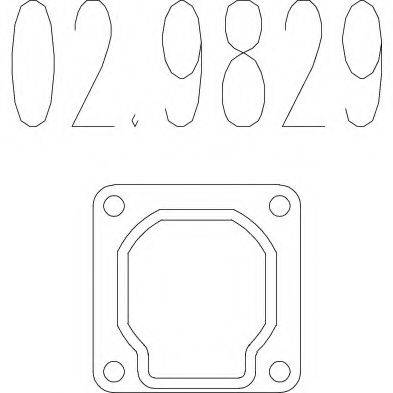 MTS 029829 Прокладка, труба вихлопного газу