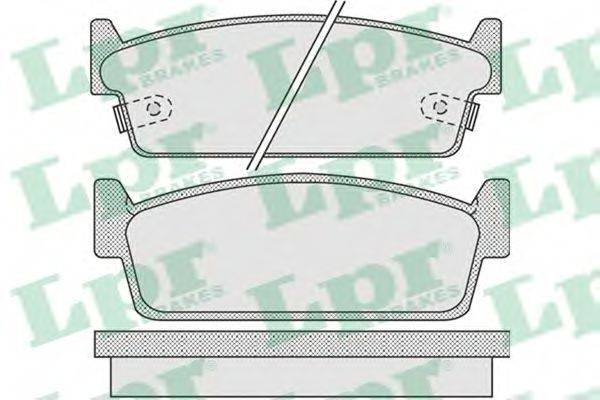 LPR 05P1010 Комплект гальмівних колодок, дискове гальмо