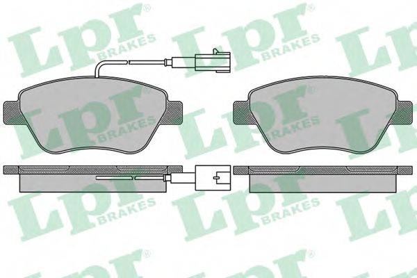 LPR 05P1656 Комплект гальмівних колодок, дискове гальмо