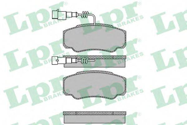 LPR 05P1662 Комплект гальмівних колодок, дискове гальмо