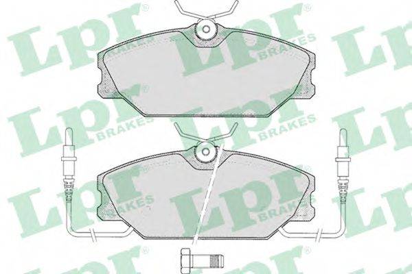 LPR 05P258 Комплект гальмівних колодок, дискове гальмо