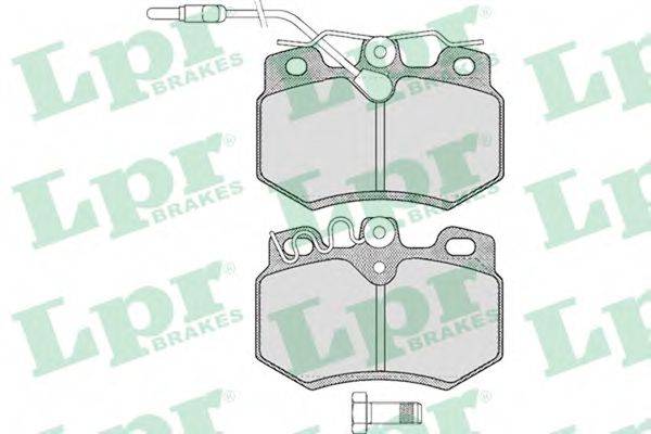 LPR 05P282 Комплект гальмівних колодок, дискове гальмо