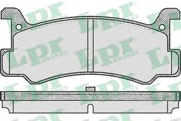 LPR 05P367 Комплект гальмівних колодок, дискове гальмо