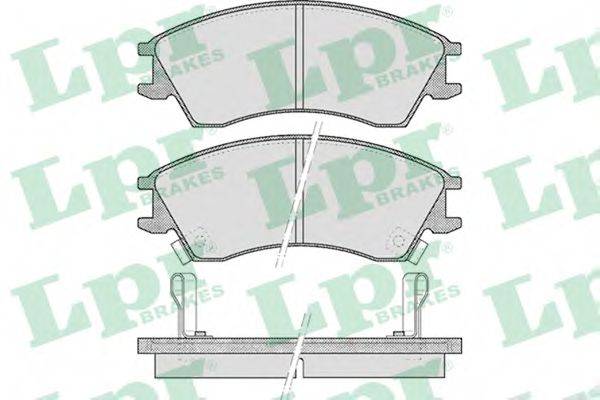 LPR 05P543 Комплект гальмівних колодок, дискове гальмо