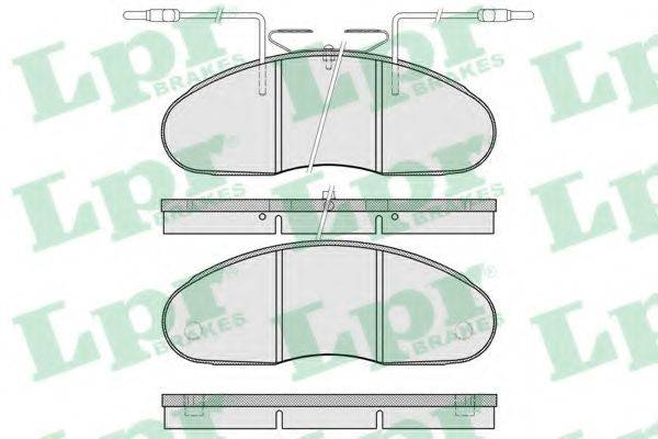 LPR 05P580 Комплект гальмівних колодок, дискове гальмо