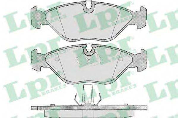 LPR 05P656 Комплект гальмівних колодок, дискове гальмо