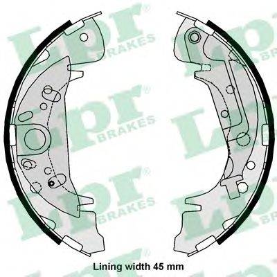 LPR 08025 Комплект гальмівних колодок