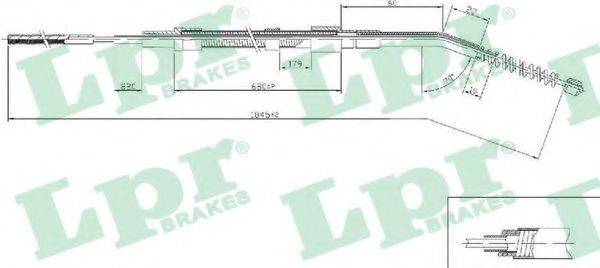 LPR C0067B Трос, стоянкова гальмівна система