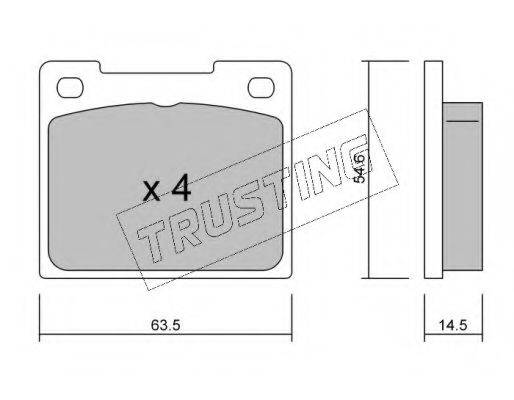 TRUSTING 0220 Комплект гальмівних колодок, дискове гальмо