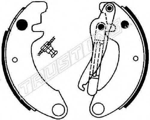 TRUSTING 022022 Комплект гальмівних колодок