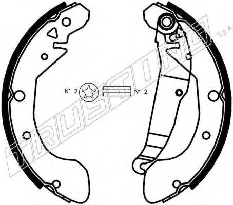 TRUSTING 027004 Комплект гальмівних колодок