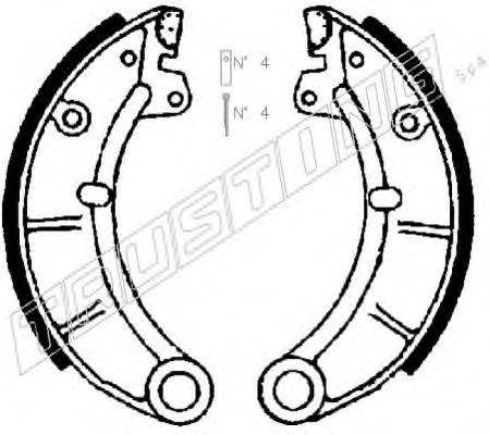 TRUSTING 034061 Комплект гальмівних колодок