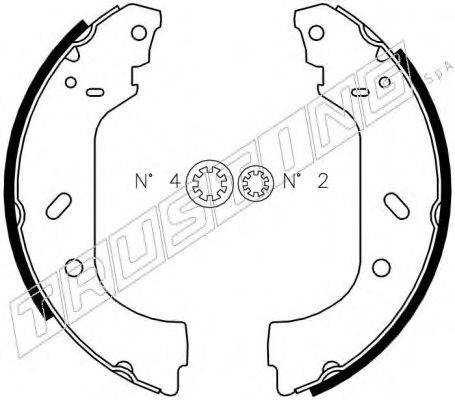 TRUSTING 034098 Комплект гальмівних колодок