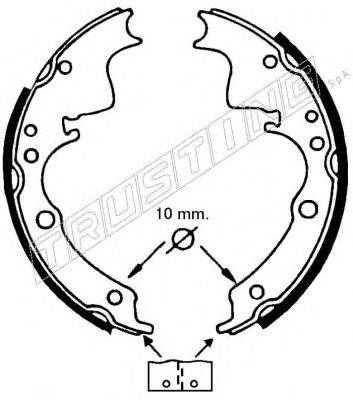 TRUSTING 040118 Комплект гальмівних колодок