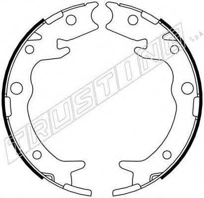 TRUSTING 044023 Комплект гальмівних колодок, стоянкова гальмівна система