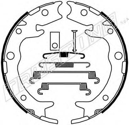 TRUSTING 044023K Комплект гальмівних колодок, стоянкова гальмівна система