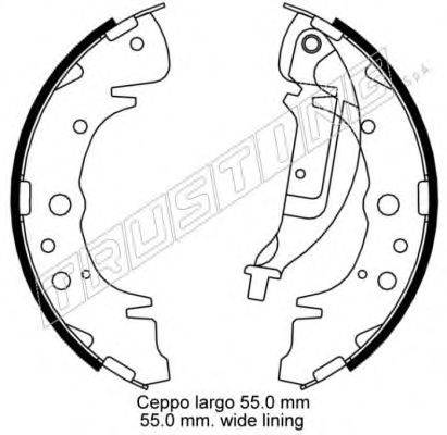 TRUSTING 046216 Комплект гальмівних колодок