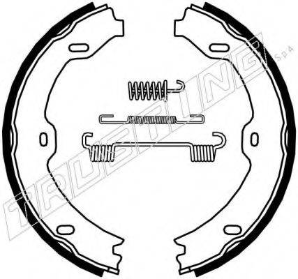 TRUSTING 052130K Комплект гальмівних колодок, стоянкова гальмівна система