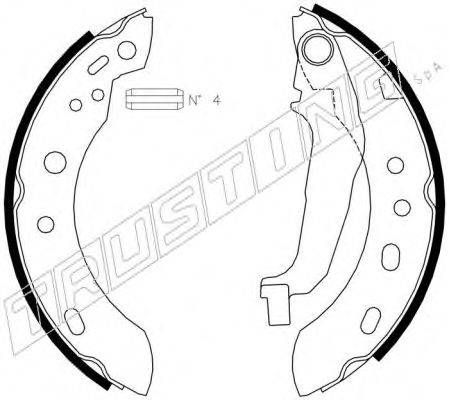 TRUSTING 067189 Комплект гальмівних колодок