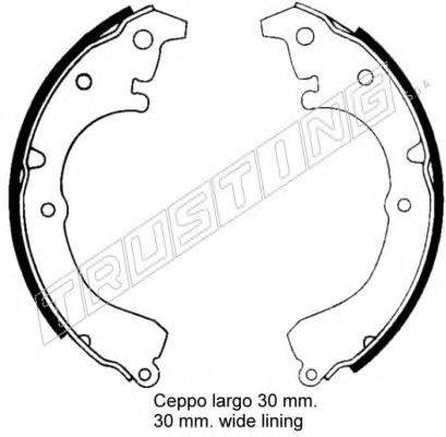 TRUSTING 115246 Комплект гальмівних колодок