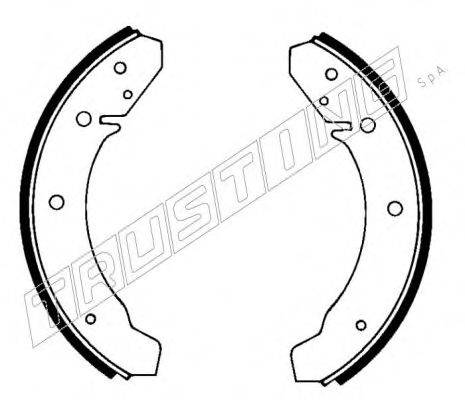 TRUSTING 124247 Комплект гальмівних колодок