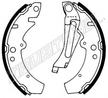 TRUSTING 124268 Комплект гальмівних колодок