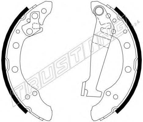 TRUSTING 124274 Комплект гальмівних колодок