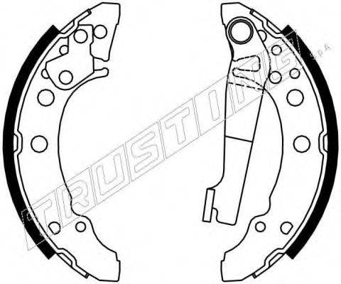 TRUSTING 124280 Комплект гальмівних колодок