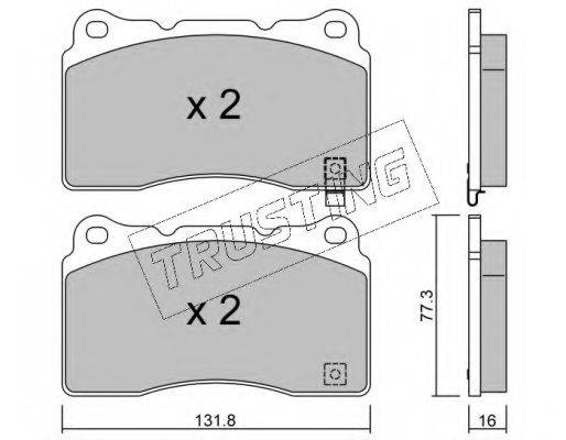 TRUSTING 2975 Комплект гальмівних колодок, дискове гальмо