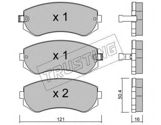 TRUSTING 3130 Комплект гальмівних колодок, дискове гальмо
