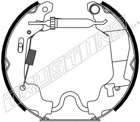 TRUSTING 6256 Комплект гальмівних колодок