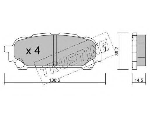 TRUSTING 6290 Комплект гальмівних колодок, дискове гальмо