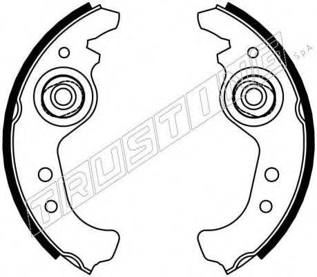TRUSTING 7004 Комплект гальмівних колодок